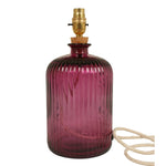 Lynton 29cm Recycled Glass Amethyst Lamp Base