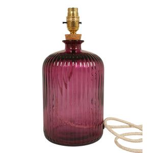 Lynton 29cm Recycled Glass Amethyst Lamp Base