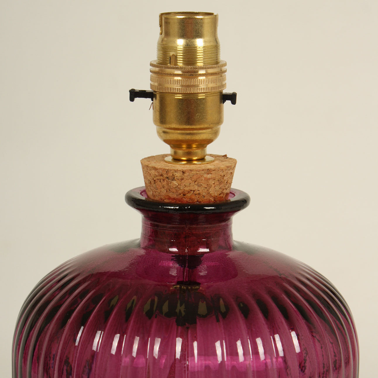 Lynton 29cm Recycled Glass Amethyst Lamp Base