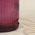 Lynton 29cm Recycled Glass Amethyst Lamp Base