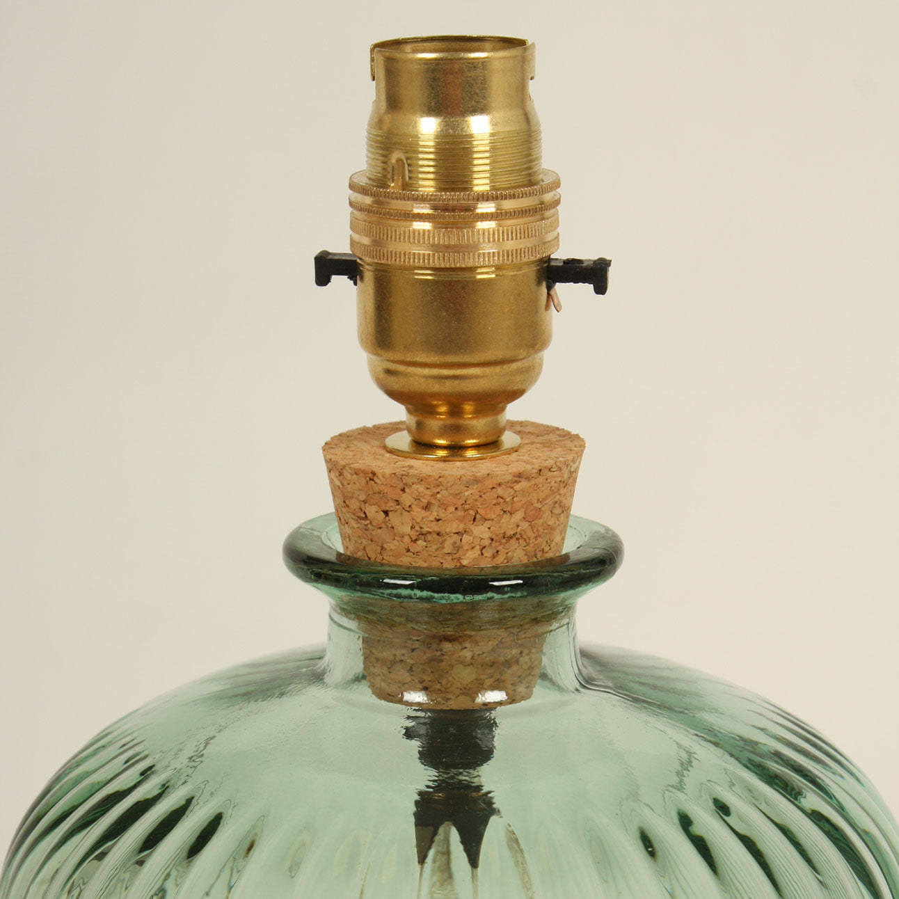 Lynton 29cm Recycled Glass Natural Green Lamp Base