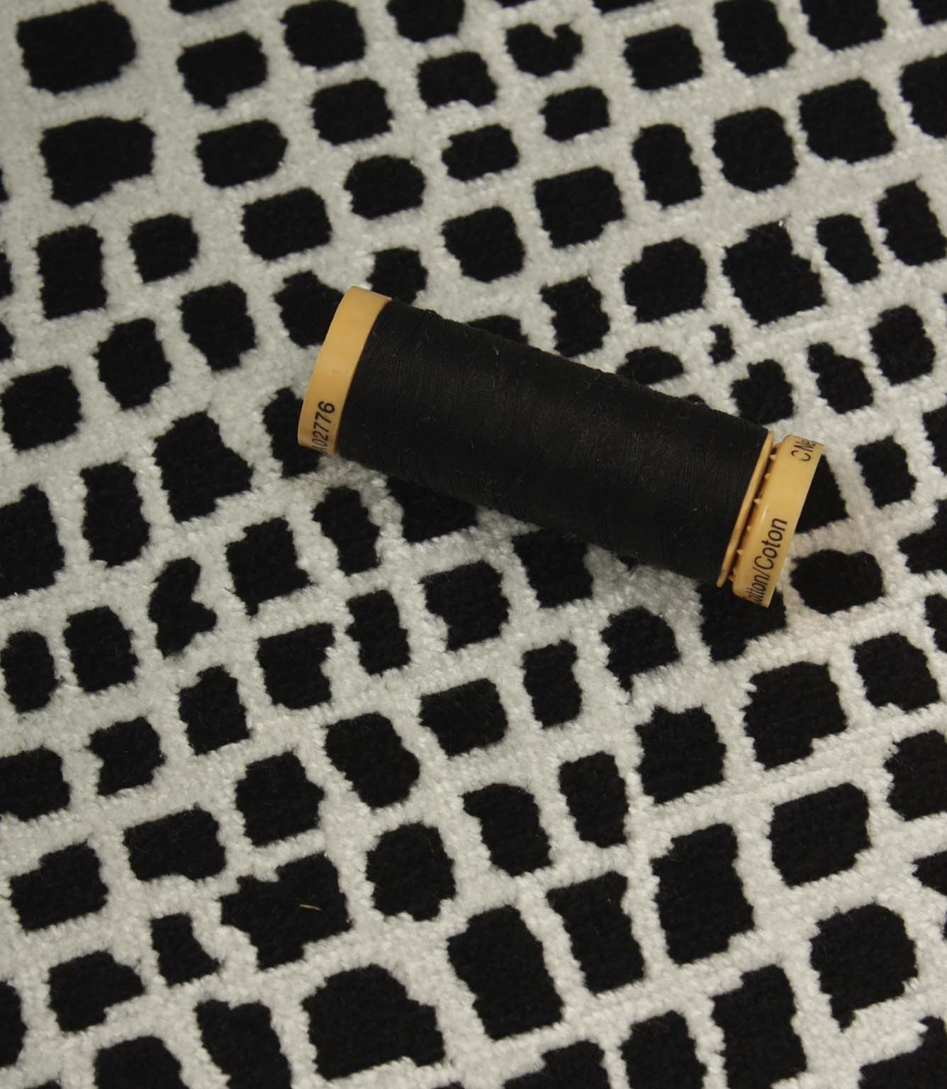 Manarola FR Fabric / Silver / Black | Just Fabrics