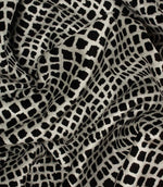 Manarola FR Fabric / Silver / Black | Just Fabrics