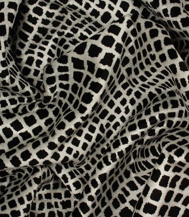 Manarola FR Fabric / Silver / Black | Just Fabrics