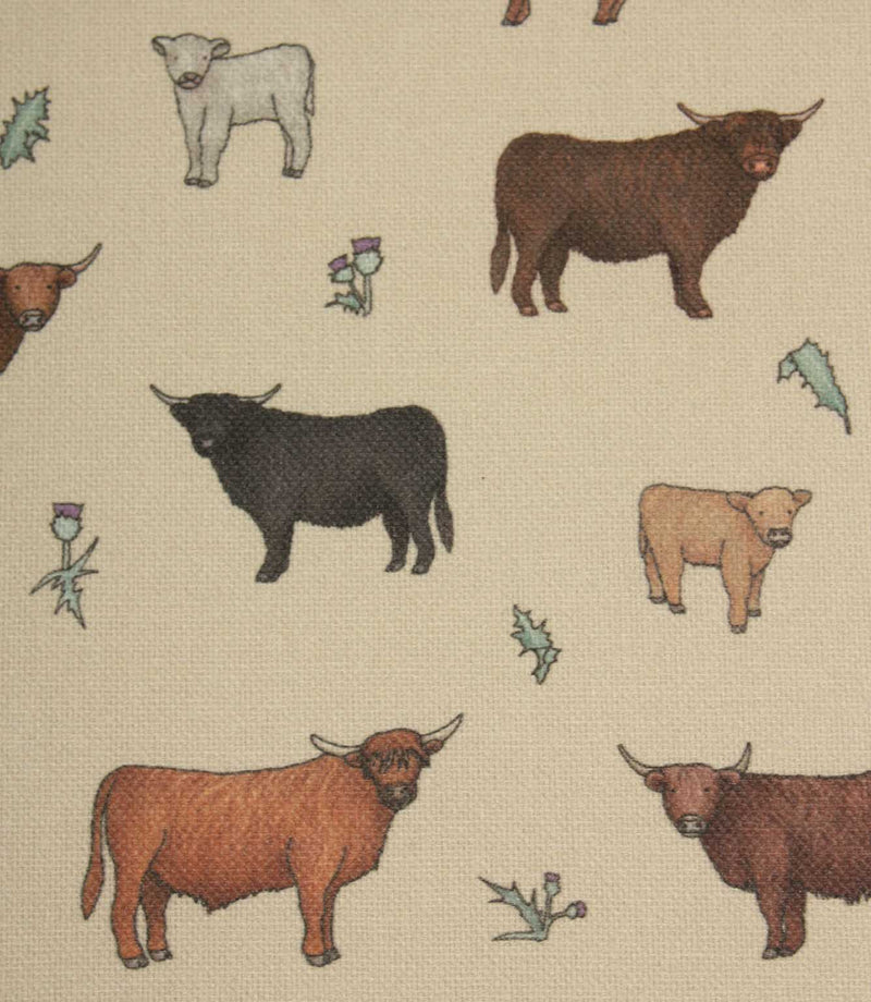 Meadow Moo Cow Oilcloth Fabric / Linen