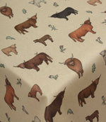 Meadow Moo Cow Oilcloth Fabric / Linen