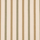 Meschutt Willow embroidered stripe fabric featuring alternating sage green and golden ochre vertical stripes with zigzag detailing on a warm ivory background.