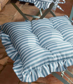 Millie Ruffle Blue 2 Pack Indoor / Outdoor Seat Pads