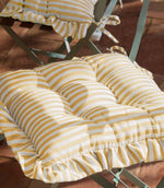 Millie Ruffle Yellow 2 Pack Indoor / Outdoor Seat Pads