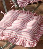 Millie Ruffle Pink 2 Pack Indoor / Outdoor Seat Pads