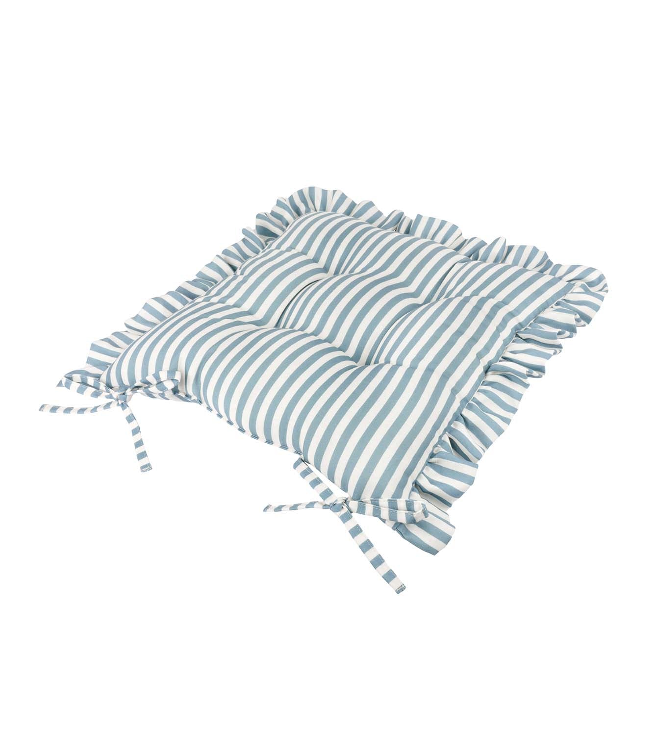 Millie Ruffle Blue 2 Pack Indoor / Outdoor Seat Pads