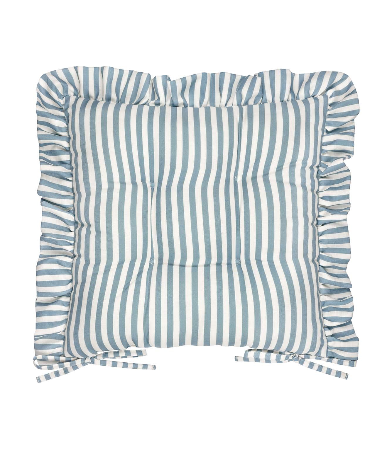 Millie Ruffle Blue 2 Pack Indoor / Outdoor Seat Pads