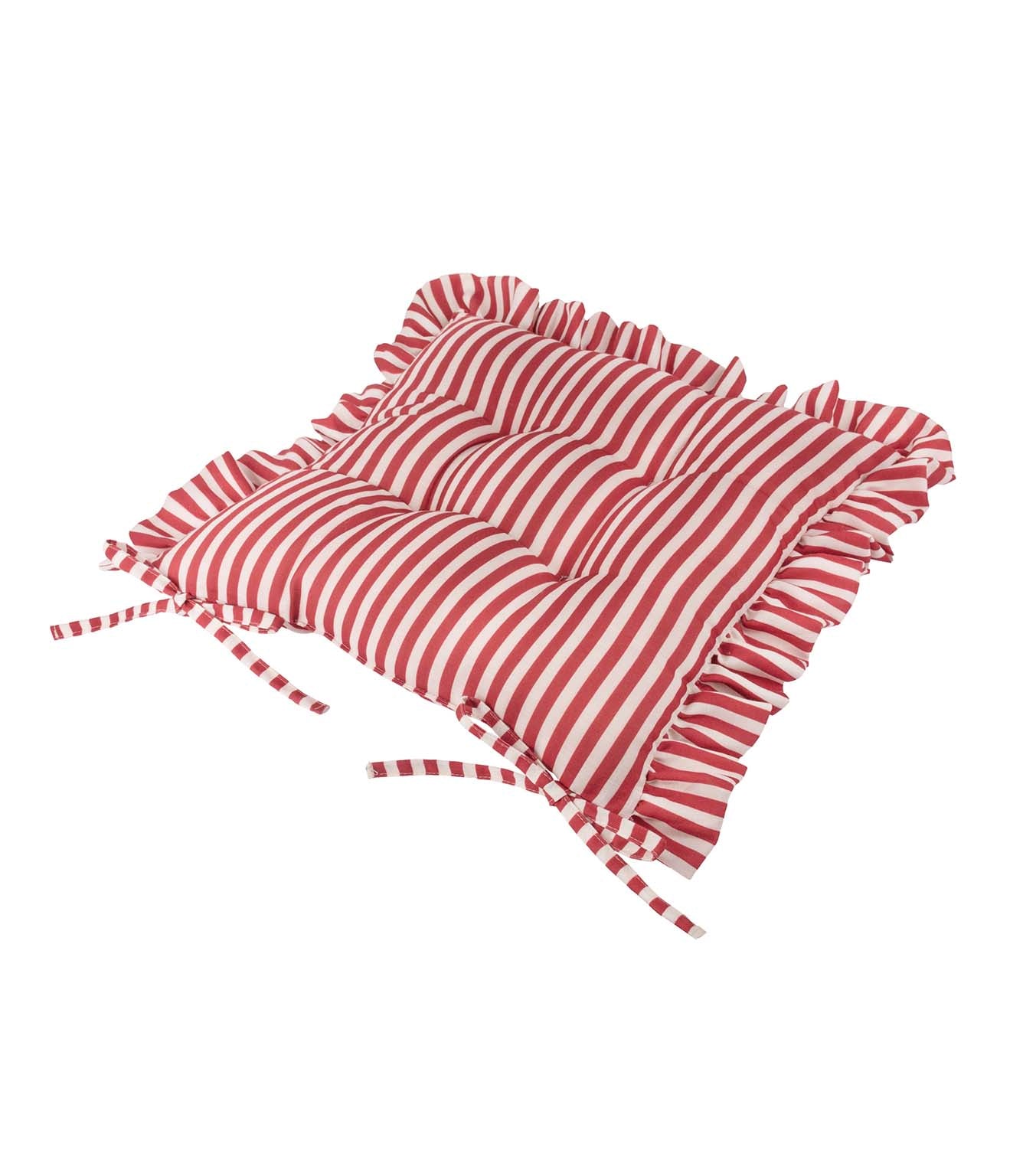 Millie Ruffle Red 2 Pack Indoor / Outdoor Seat Pads