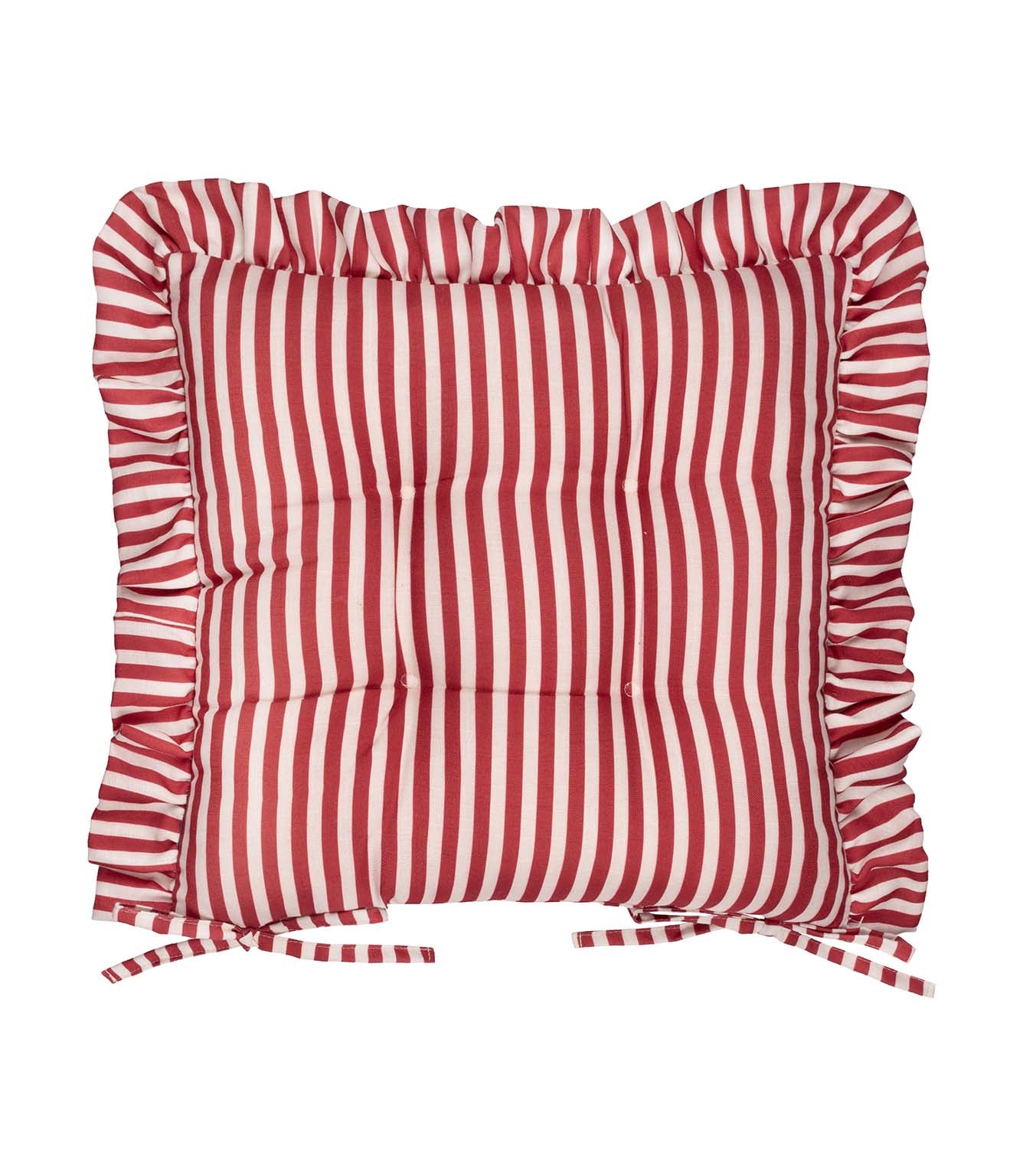 Millie Ruffle Red 2 Pack Indoor / Outdoor Seat Pads