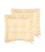 Millie Ruffle Yellow 2 Pack Indoor / Outdoor Seat Pads