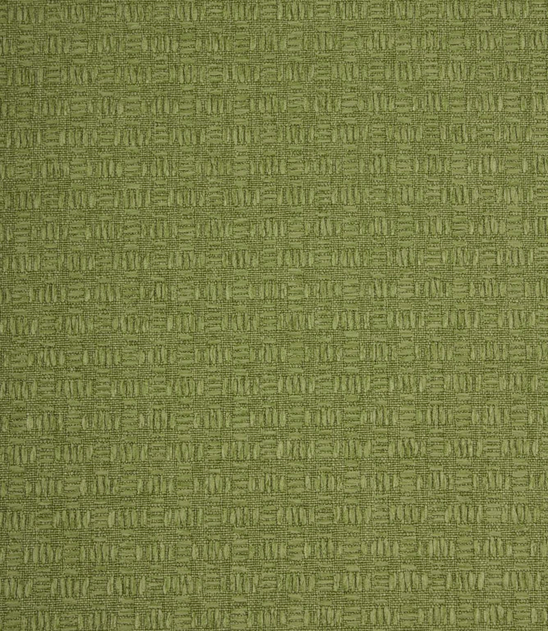 Close-up of Nessa woven fabric in a green tone, showcasing the textured geometric pattern.