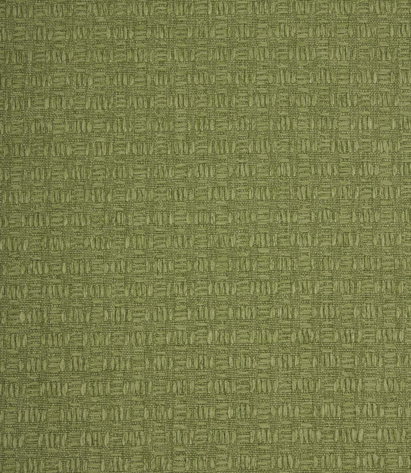 Close-up of Nessa woven fabric in a green tone, showcasing the textured geometric pattern.