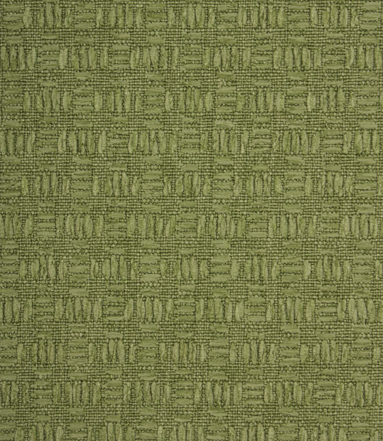 Detailed view of Nessa geometric woven fabric in green, highlighting the raised woven design and texture.