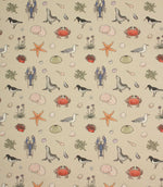 On The Seashore Oilcloth Fabric / Linen