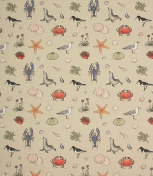 On The Seashore Oilcloth Fabric / Linen