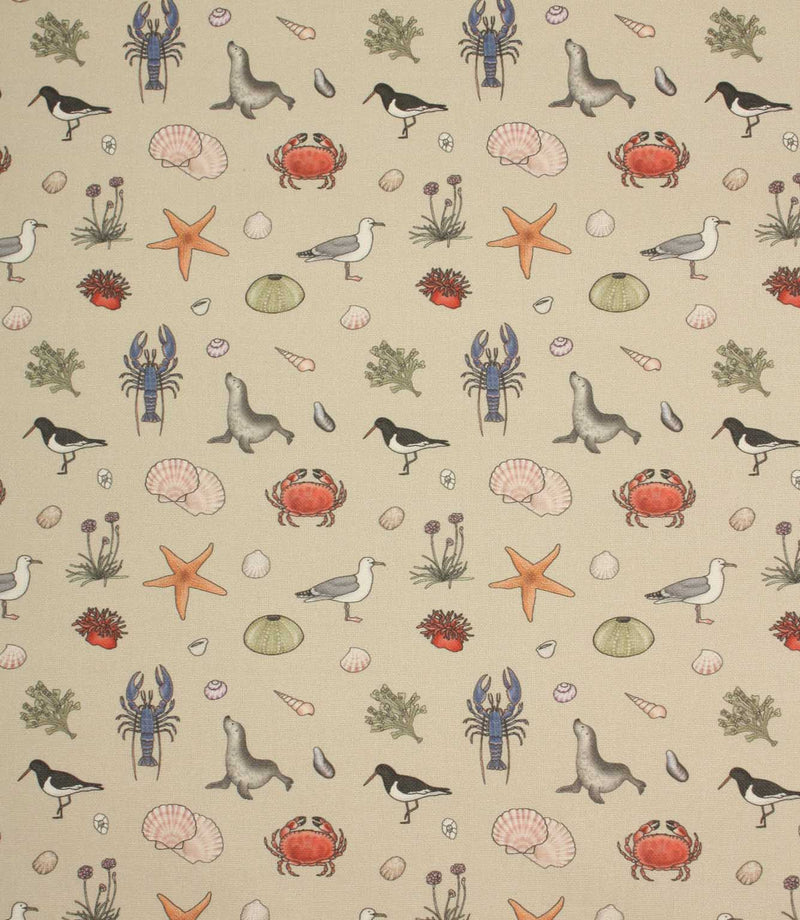 On The Seashore Oilcloth Fabric / Linen