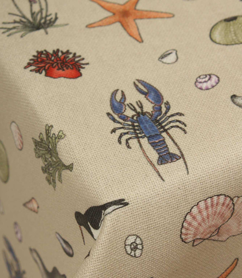 On The Seashore Oilcloth Fabric / Linen