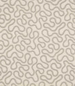 Orient Gull fabric with a repeating abstract wavy pattern in soft grey embroidery on a natural ivory woven background.