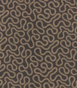Orient Rockport fabric featuring intricate beige embroidered wavy lines on a deep charcoal background, creating a bold contemporary geometric design.