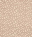 Orient Shell fabric featuring delicate dusty pink embroidered wavy lines on a warm ivory background with a subtle woven texture.