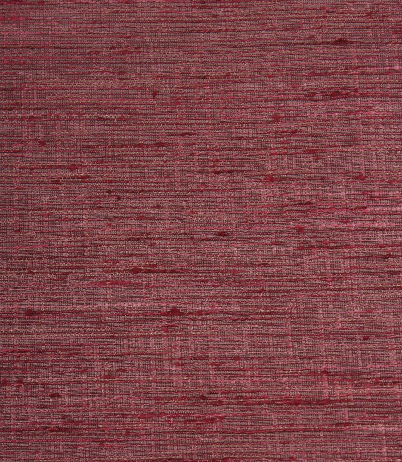 Close-up of Otaru woven plain fabric in a red and pink tone, showcasing the textured woven surface.