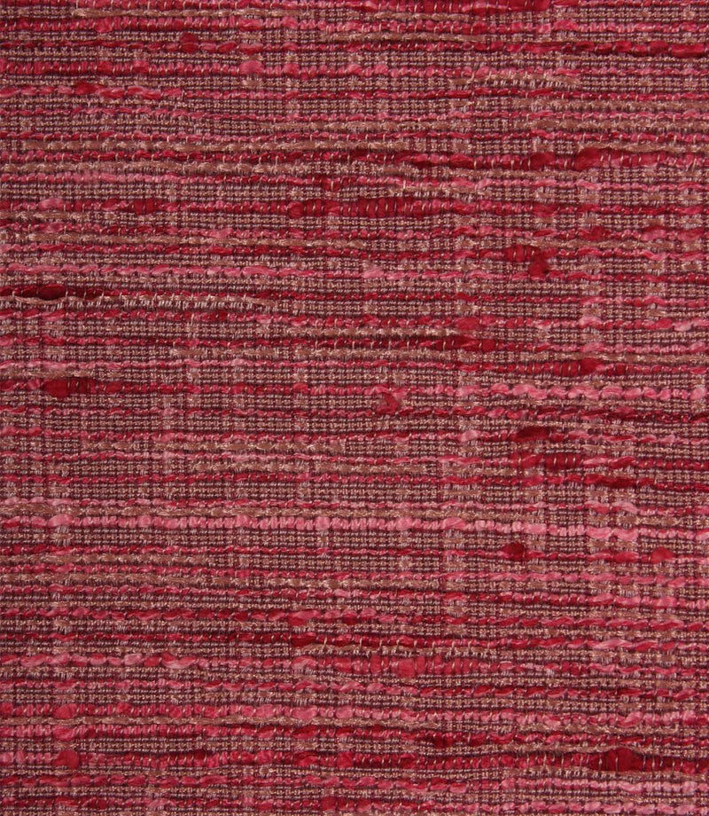 Detailed view of Otaru woven fabric in red and pink, highlighting the rich texture and natural woven character.