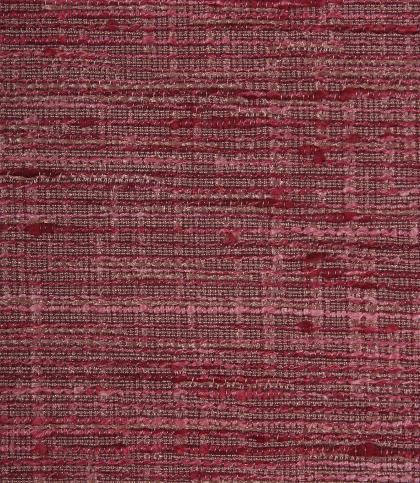 Detailed view of Otaru woven fabric in red and pink, highlighting the rich texture and natural woven character.