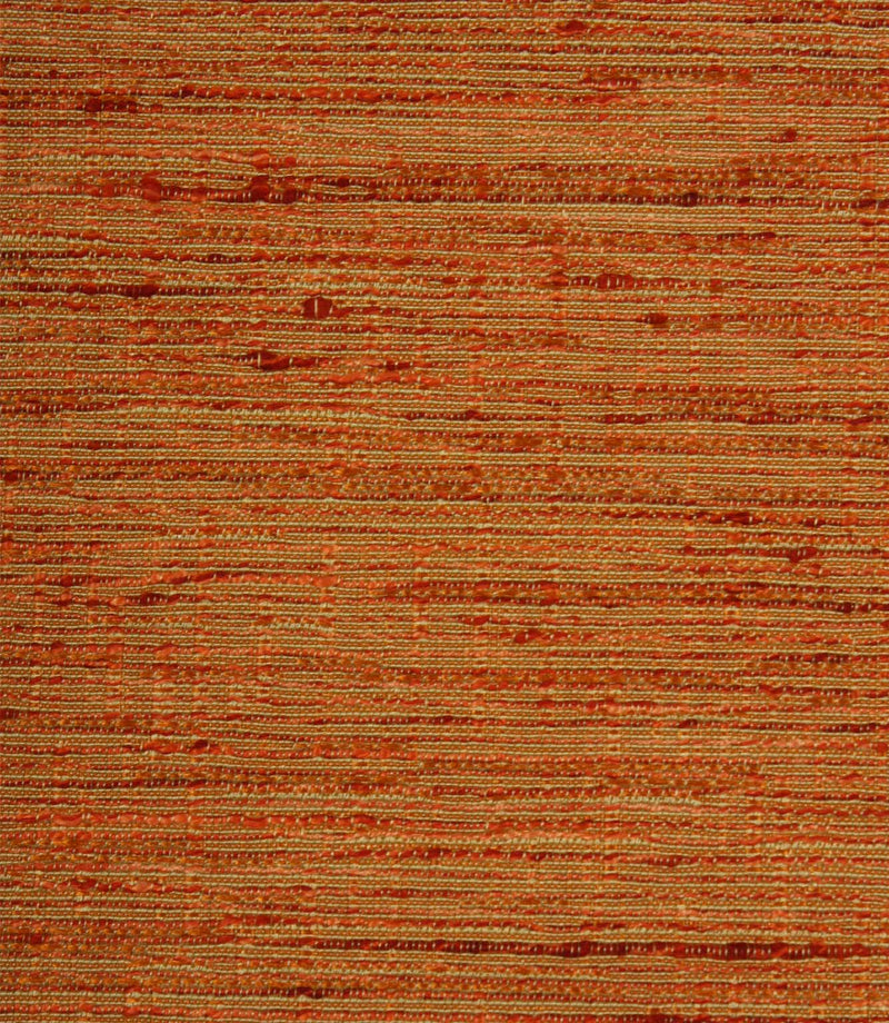 Otaru woven plain fabric in a vibrant sunset orange shade, showcasing the textured woven surface and subtle tonal variation.