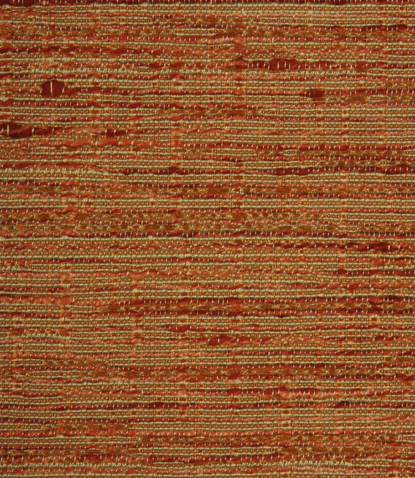 Close-up detail of Otaru woven fabric in sunset orange, highlighting the rich texture, layered yarns and contemporary woven finish.