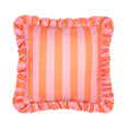 Palm Royale Stripe Ruffle Pink / Orange Outdoor Cushion