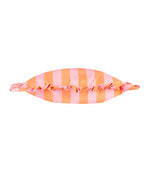 Palm Royale Stripe Ruffle Pink / Orange Outdoor Cushion