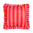 Palm Royale Stripe Ruffle Pink / Red Outdoor Cushion