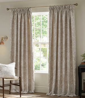 Pimpernel Jacquard Linen Fully Lined Pencil Pleat Curtains