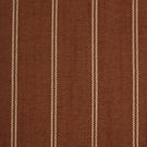 Copper brown woven striped upholstery fabric with fine cream stitched vertical lines and a textured weave finish.
