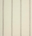 Ecru woven striped upholstery fabric with fine grey stitched vertical lines and a soft textured weave finish.