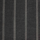 Ink blue woven striped upholstery fabric with fine white stitched vertical lines and a textured weave finish.