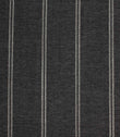 Ink blue woven striped upholstery fabric with fine white stitched vertical lines and a textured weave finish.