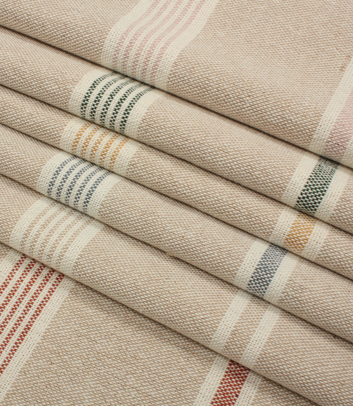 Portside Stripe Fabric / Taupe