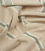Portside Stripe Fabric / Bottle Green