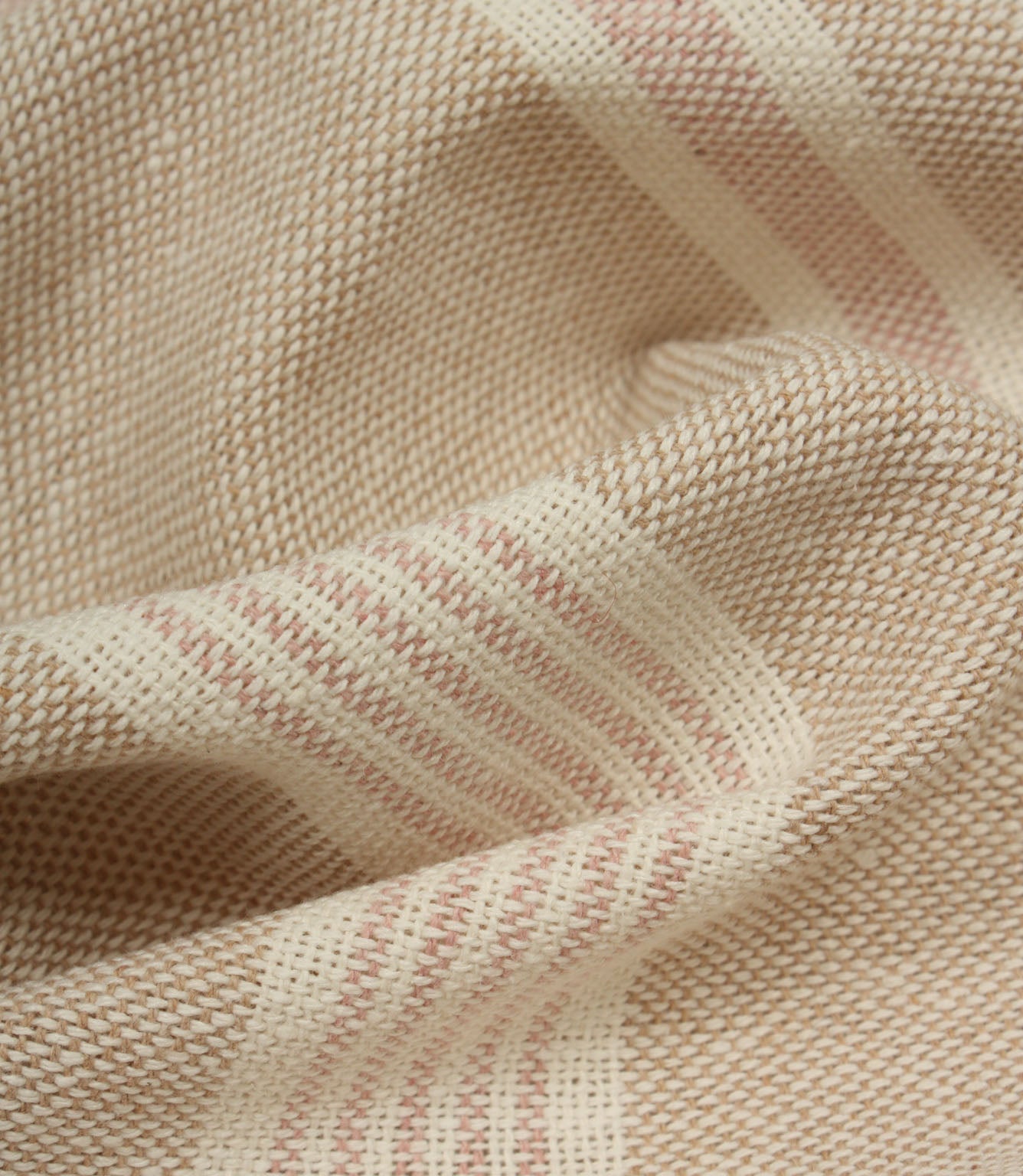 Portside Stripe Fabric / Pale Pink