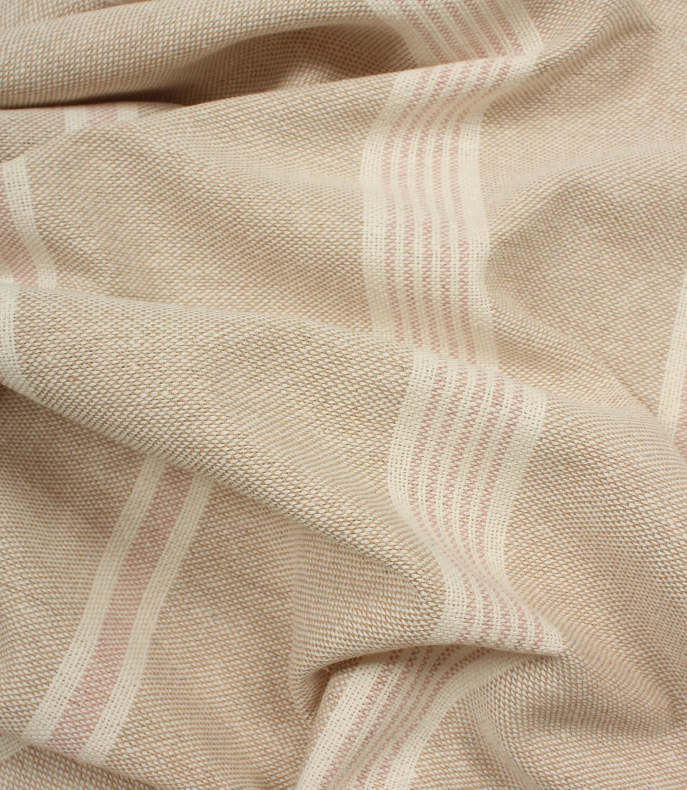 Portside Stripe Fabric / Pale Pink