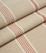 Portside Stripe Fabric / Terracotta