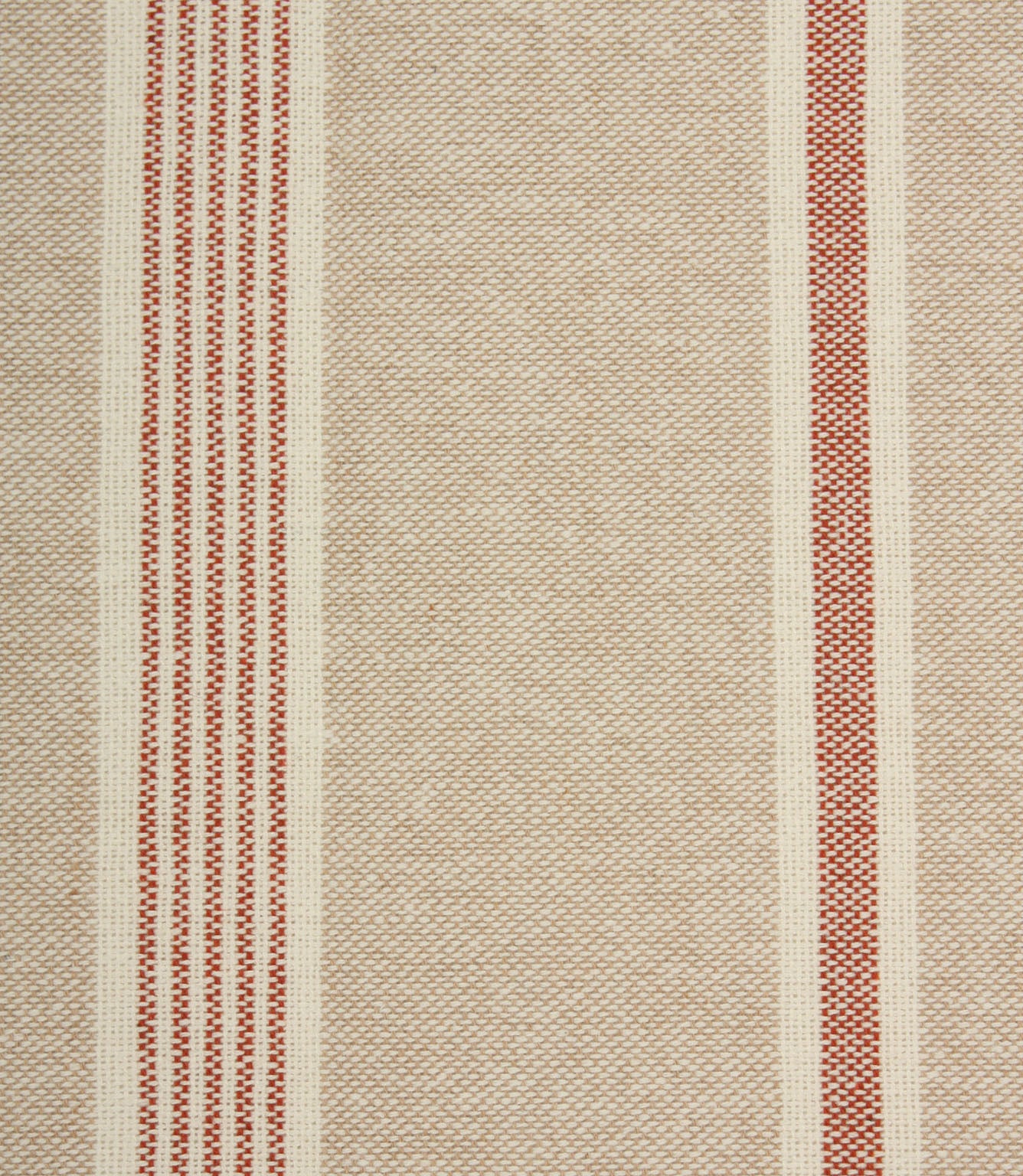 Portside Stripe Fabric / Terracotta