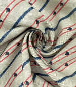 Regent Stripe Fabric / Red / Blue