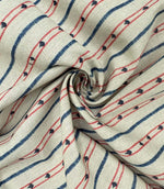 Regent Stripe Fabric / Red / Blue
